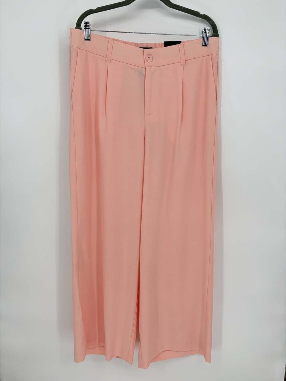 Torrid Studio Stretch Crepe Wide Leg Pants Coral Pink Women’s 12 NWT Office Work